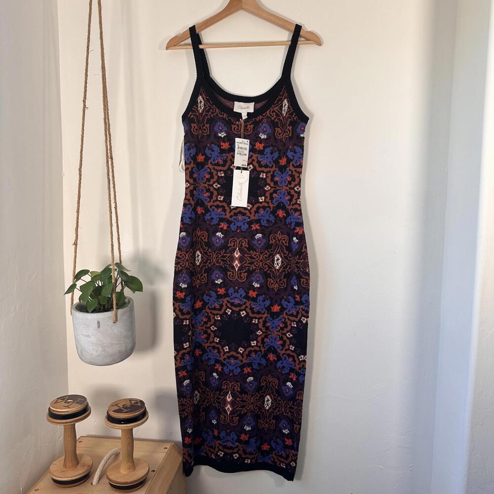 Cleobella Venezia Print Knit Maxi Dress XS Boho Festival Organic Cotton Payton - Picture 5 of 13